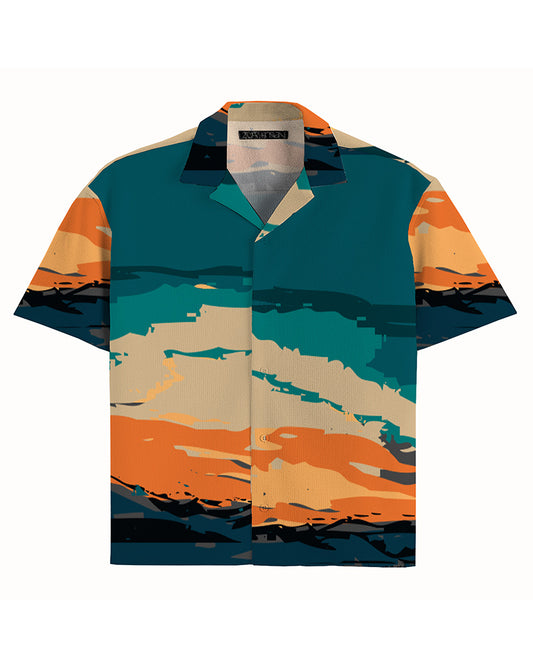 UDO Short Sleeve Camp Shirt | Lamu Sunrise Print