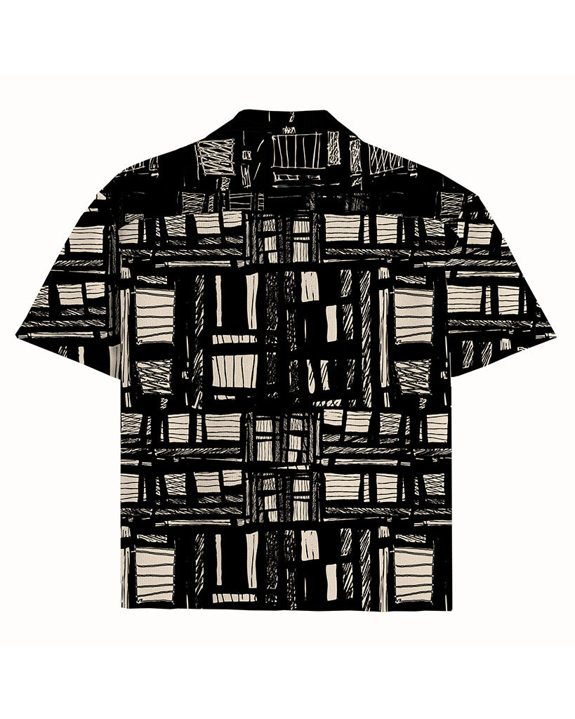 UDO Short Sleeve Camp Shirt | Gateway Print | Black