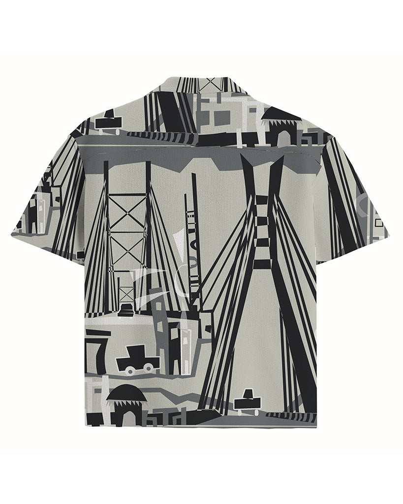 UDO Short Sleeve Camp Shirt | Jozi-Eko Print | Grey